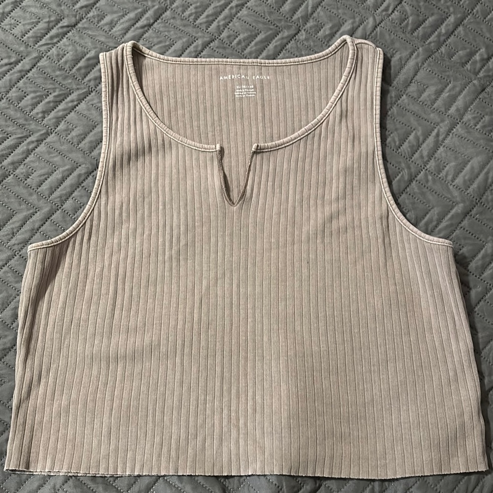 American Eagle Outfitters Ribbed Crop Tank Top